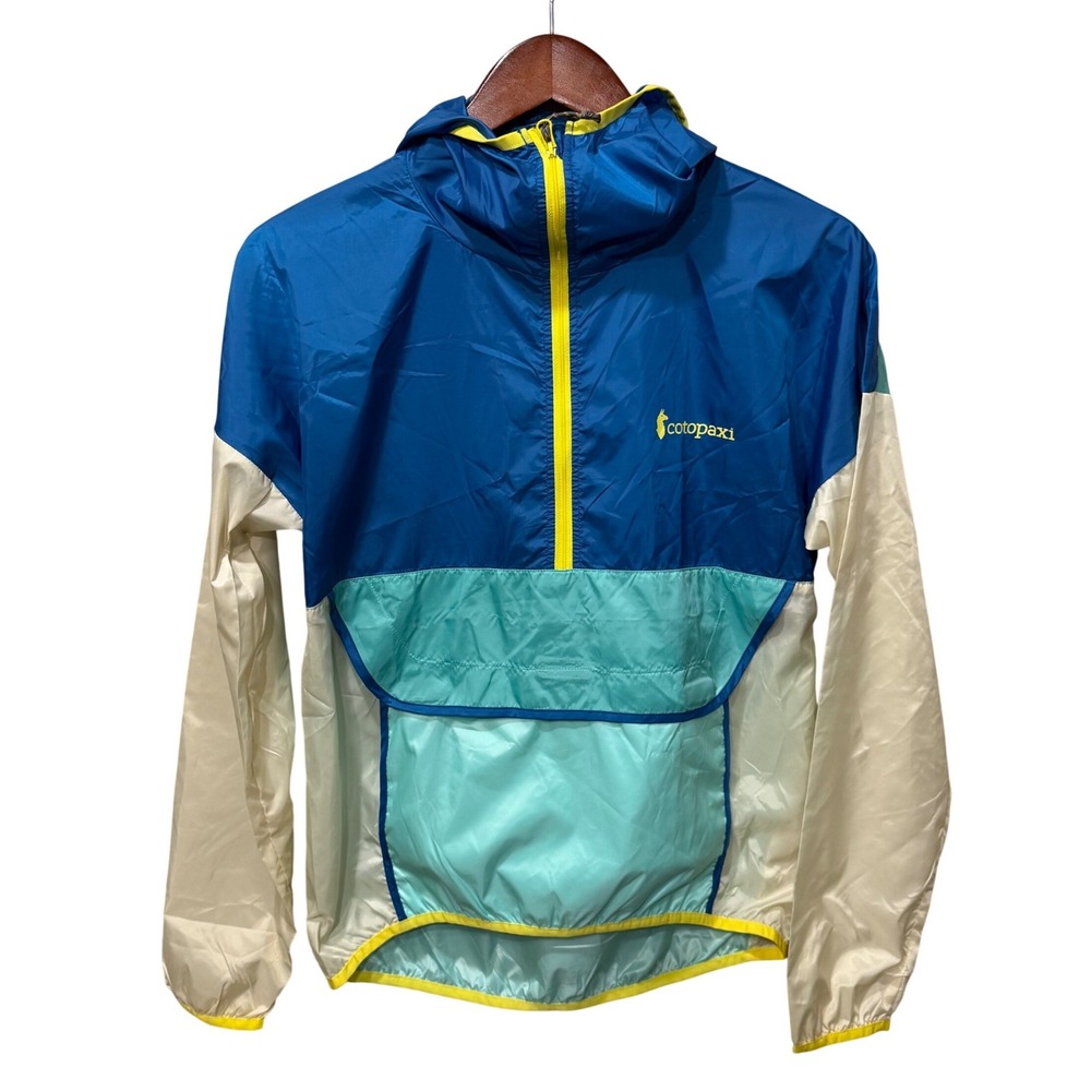 Cotopaxi Teca Half Zip Windbreaker Blue Crush Colorblock NWT Packable XS Recycle